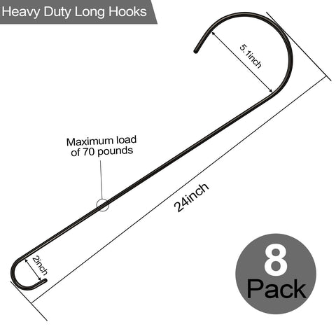 Dreecy 24in plant hanging hook keeps pots visible and reachable.