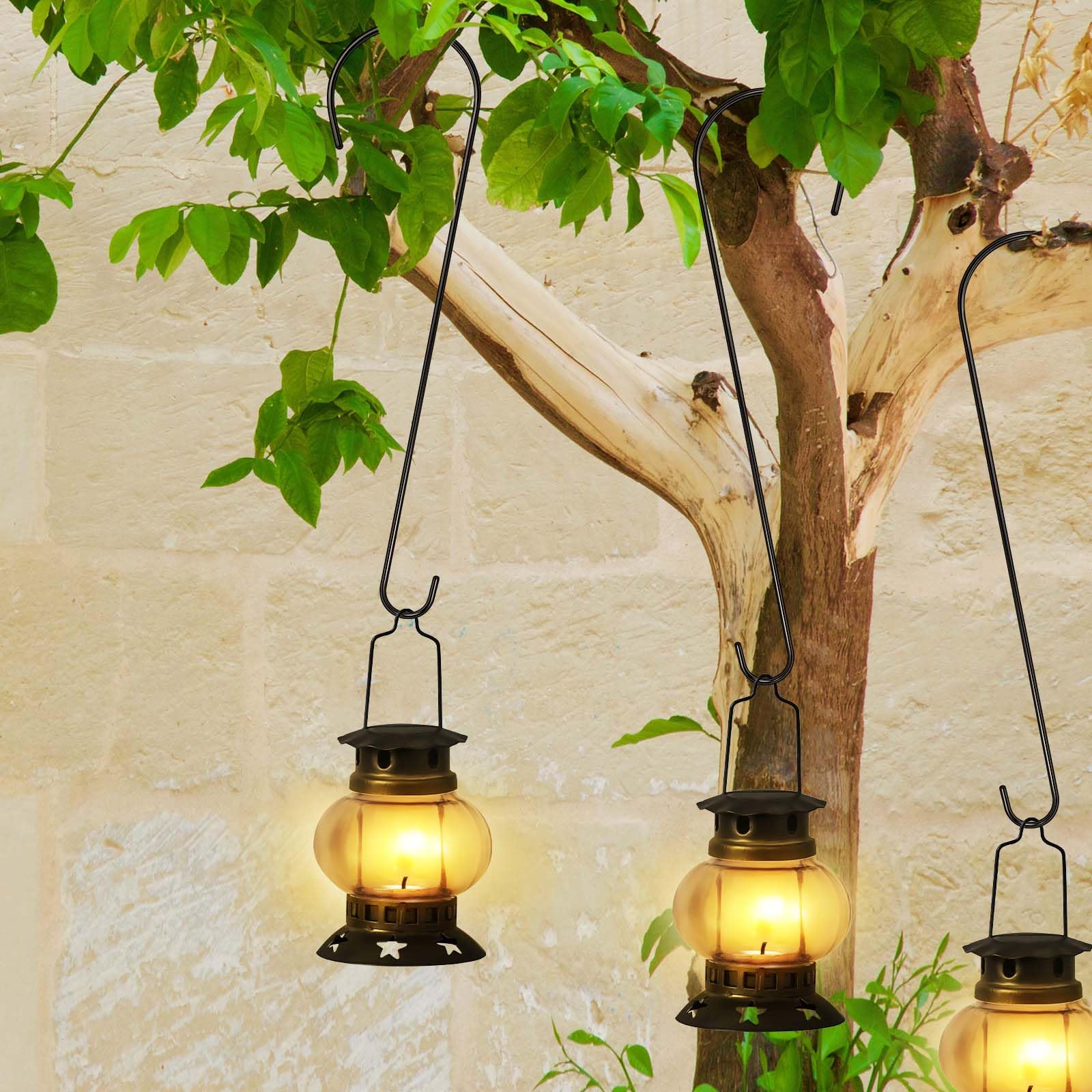 Dreecy 24in wind chime hook provides sturdy garden decor mounting.