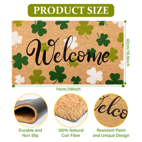 Dreelcny St Patrick's Day mat engineered for indoor and outdoor use