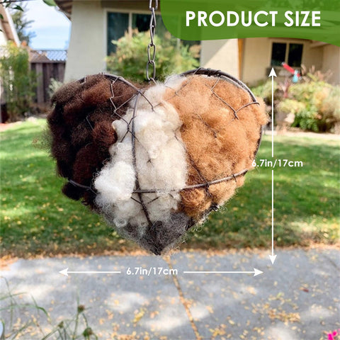 DREIKANTER alpaca nesting heart adds whimsical garden decor for birds.