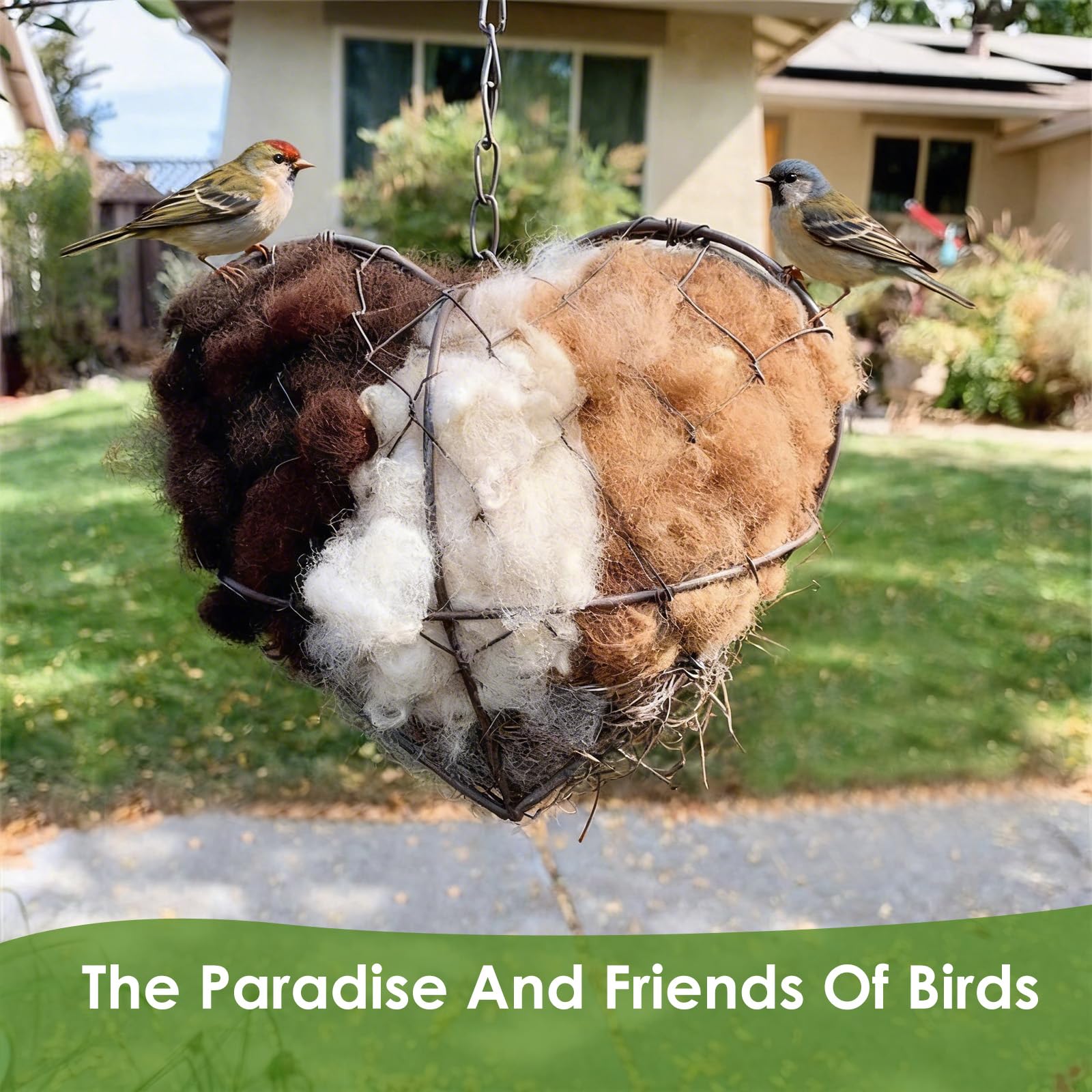 DREIKANTER alpaca nesting heart may attract hummingbirds to patios and foliage.