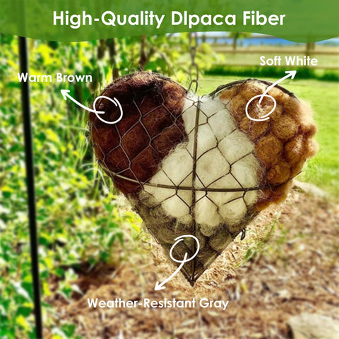 DREIKANTER alpaca nesting heart refillable design makes seasonal habitats easy.