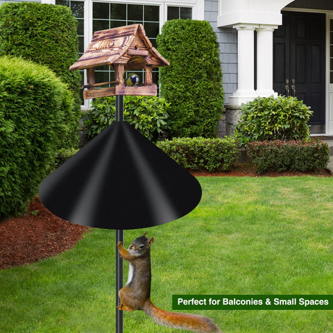 DreiPanda Wider Squirrel Baffle uses an oversized overhang to block side access for pests.