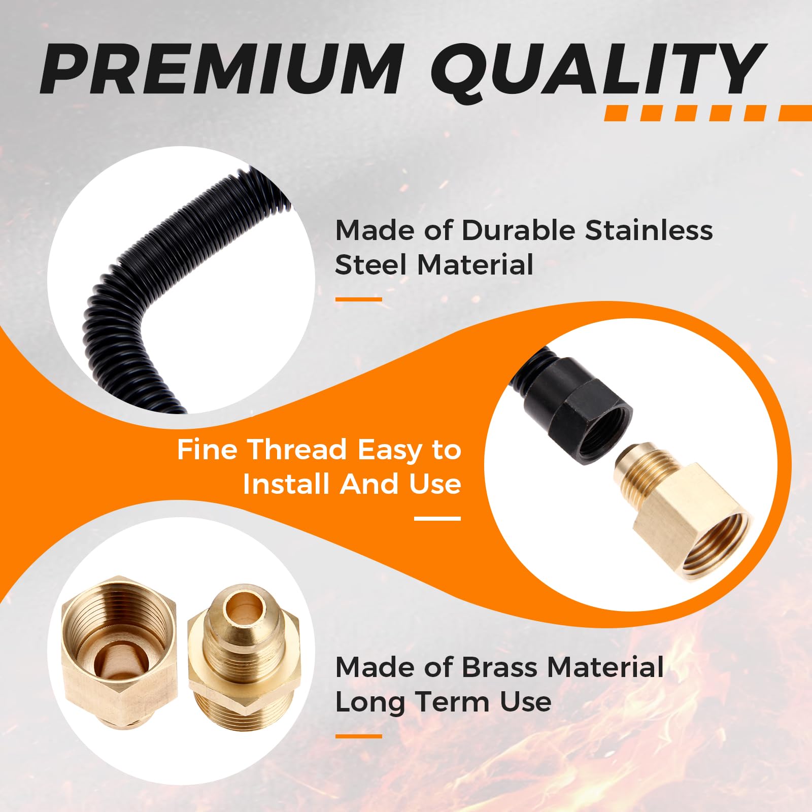 DRELD brass connector close-up highlighting easy replacement and a reliable seal