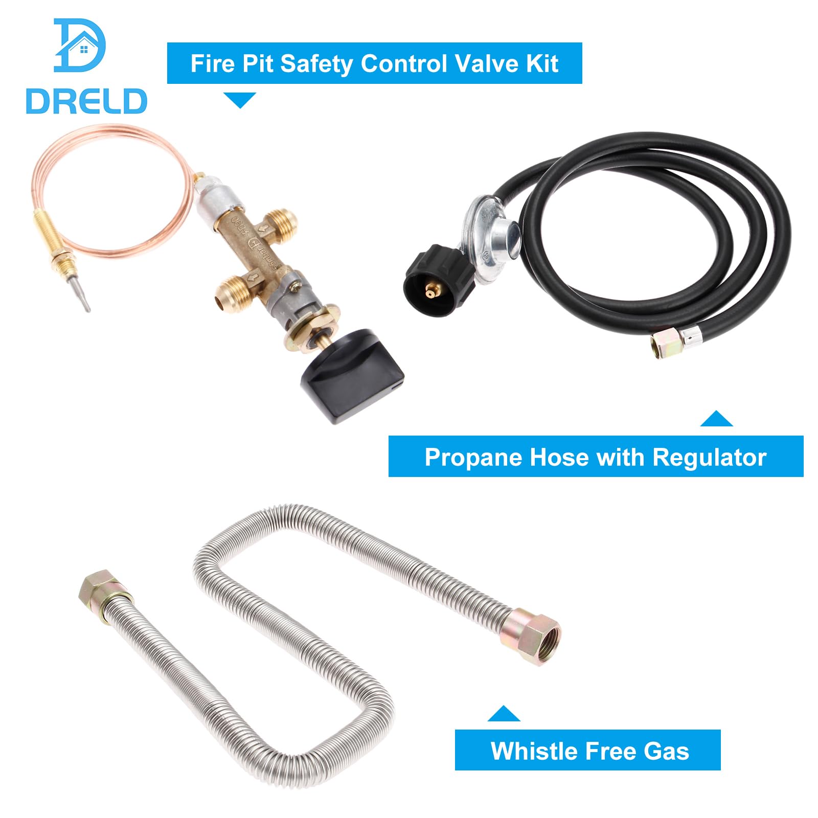 DRELD flame failure valve close-up highlights reliable automatic shutoff feature.
