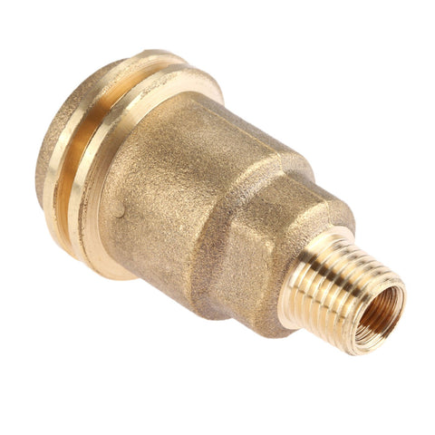DRELD 5042 male nut propane adapter enables quick connect to gas tanks.