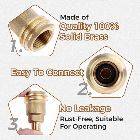 DRELD QCC1 to 1/4 inch MPT adapter enabling easy tank swaps.