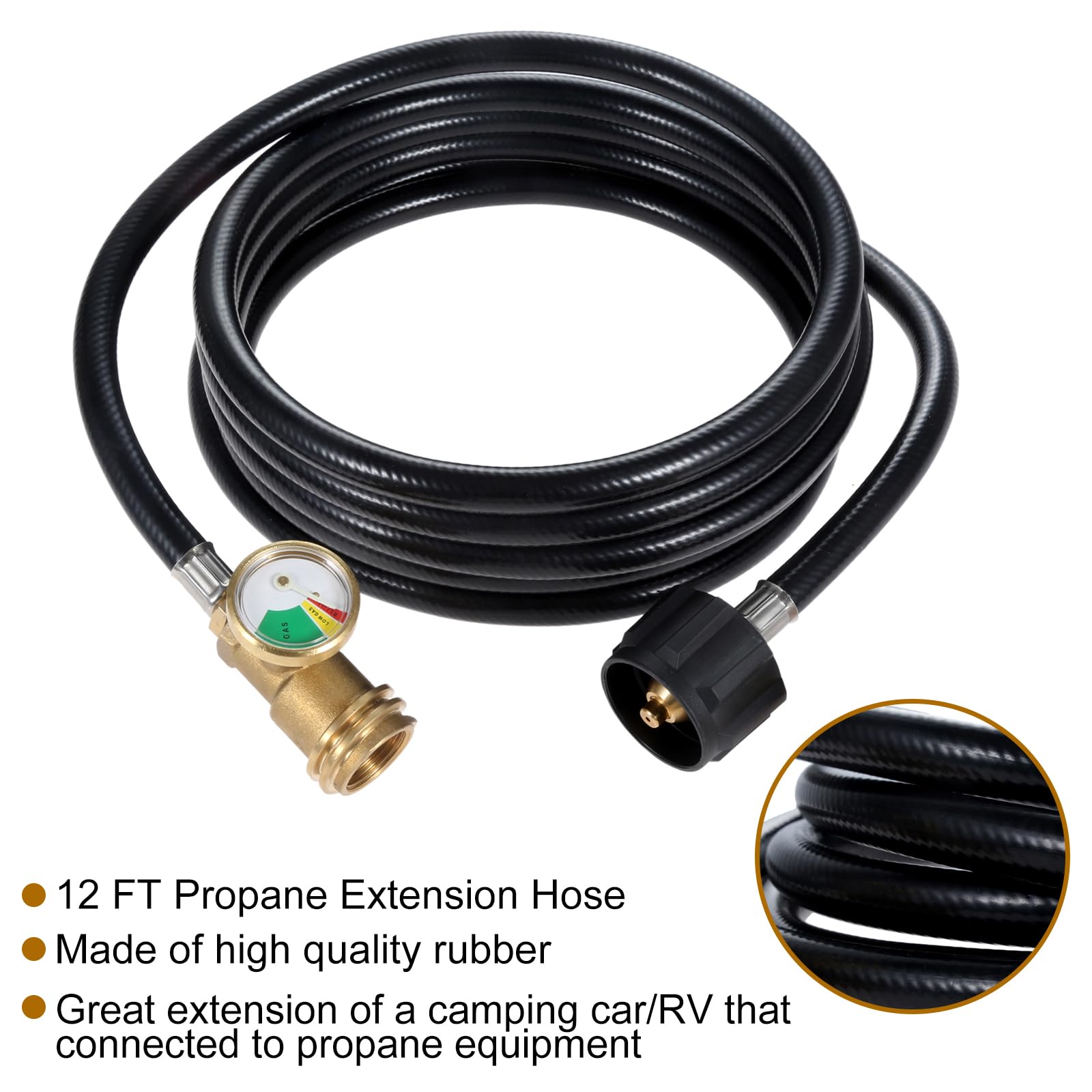 DRELD rv camping propane hose use for flexible fueling away from the vehicle