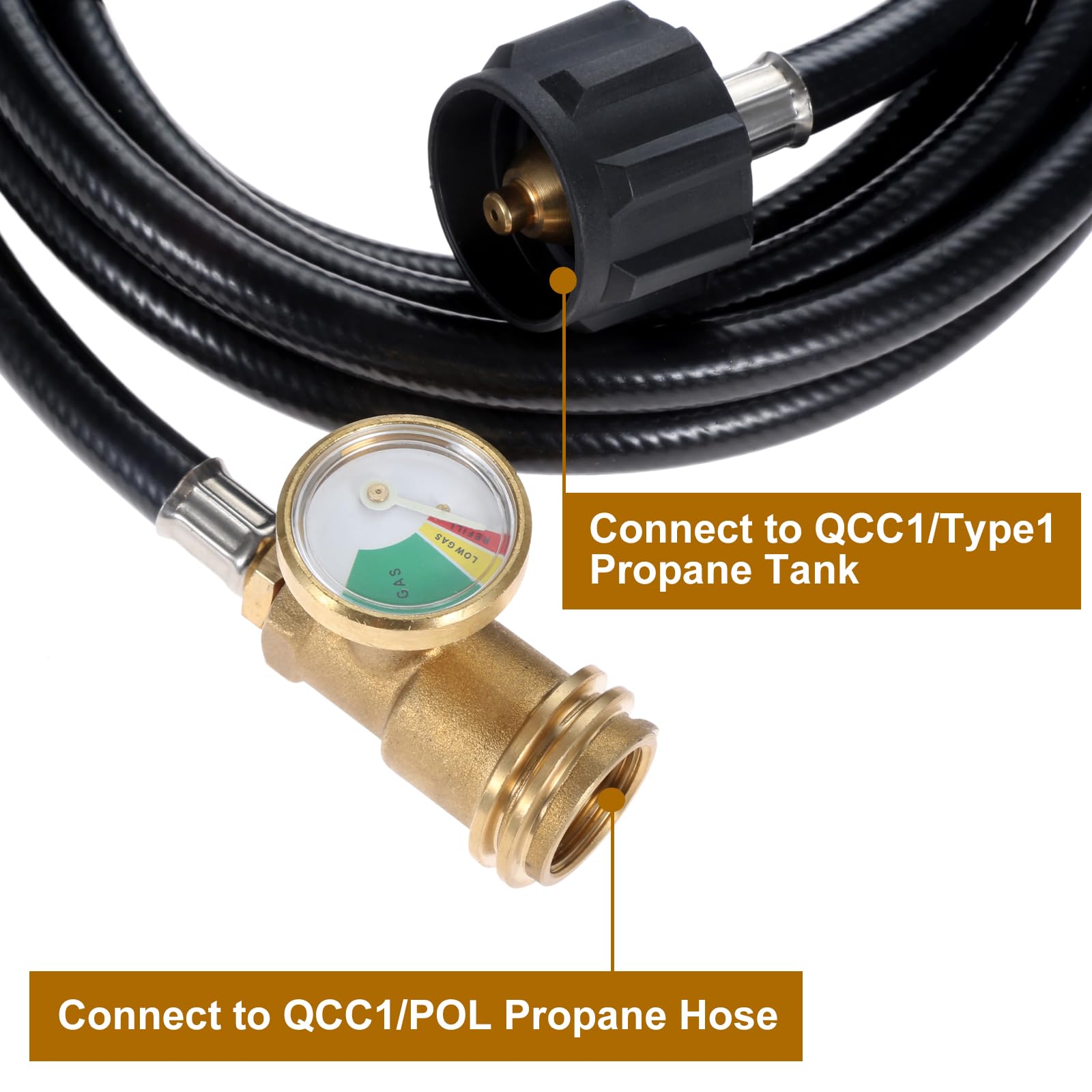 DRELD POL to QCC1 male tank adapter enabling larger LP tanks