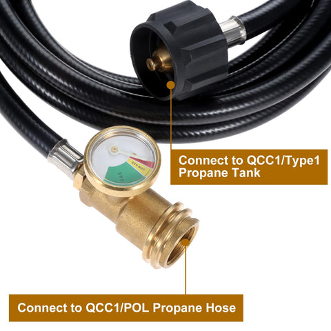 DRELD POL to QCC1 male tank adapter enabling larger LP tanks