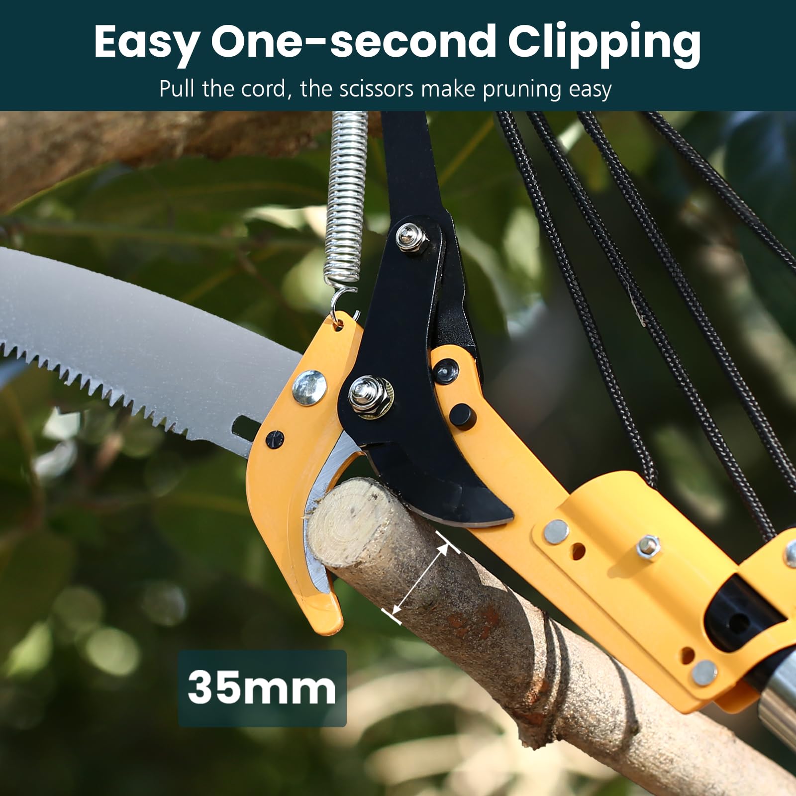 Dremmt curved-blade design enables quick, clean cuts.