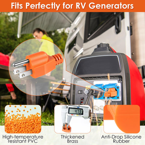 Dreyoo neutral grounding plug in RV setup for surge-free generator startup.