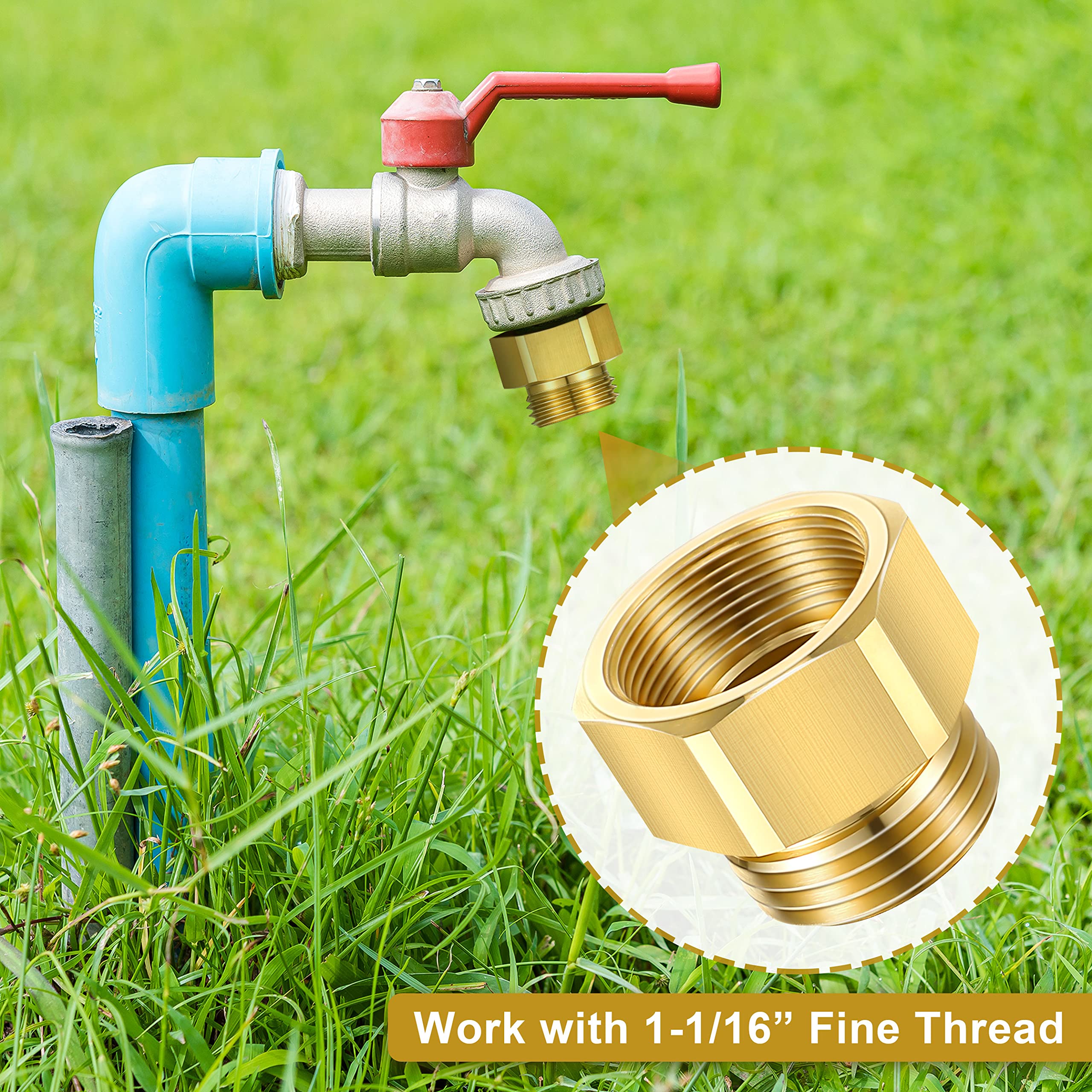 Dreyoo adapter compatible with Arrowhead hose bibs, restoring strong water output.