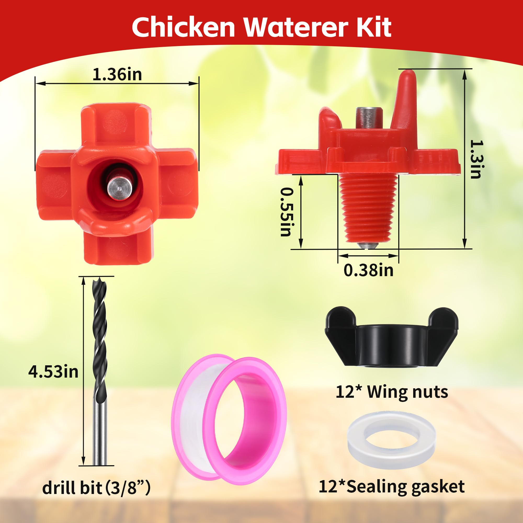 Dreyoo drill bit included water nipple kit supports quick installation