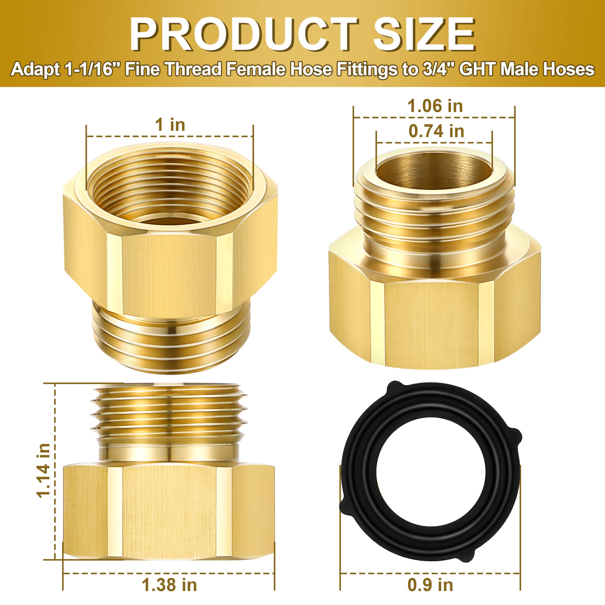 Hex-head design aids quick installation and removal with a standard wrench.