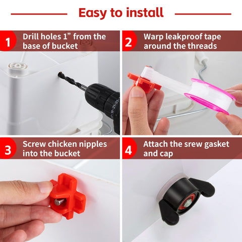 Dreyoo outdoor coop water system kit suitable for multiple poultry
