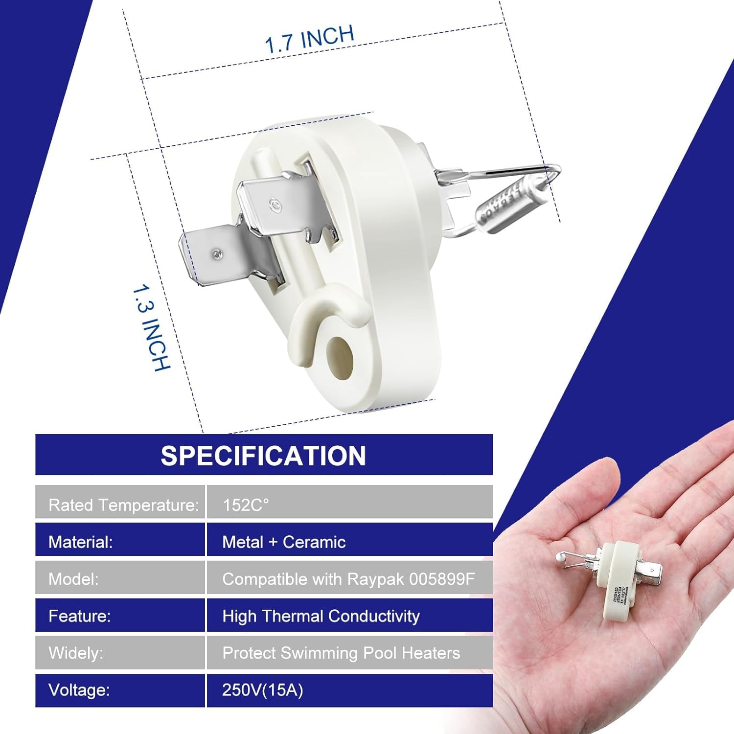 Dreyoo Raypak/Zodiac compatibility graphic highlighting easy replacement