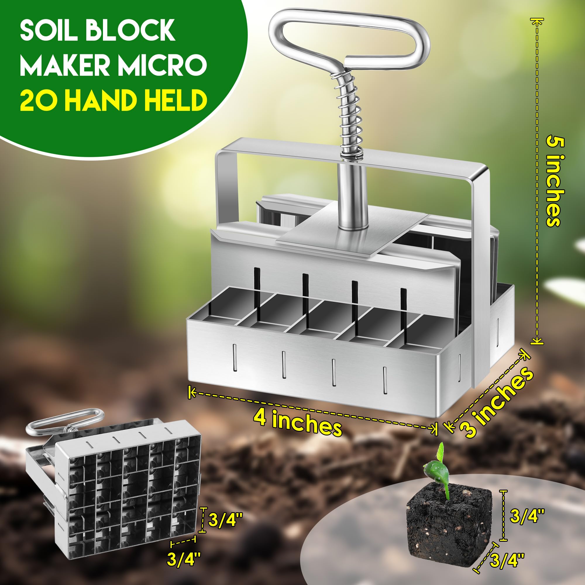 Dreyoo seed dispenser with five outlets controls tiny seed flow