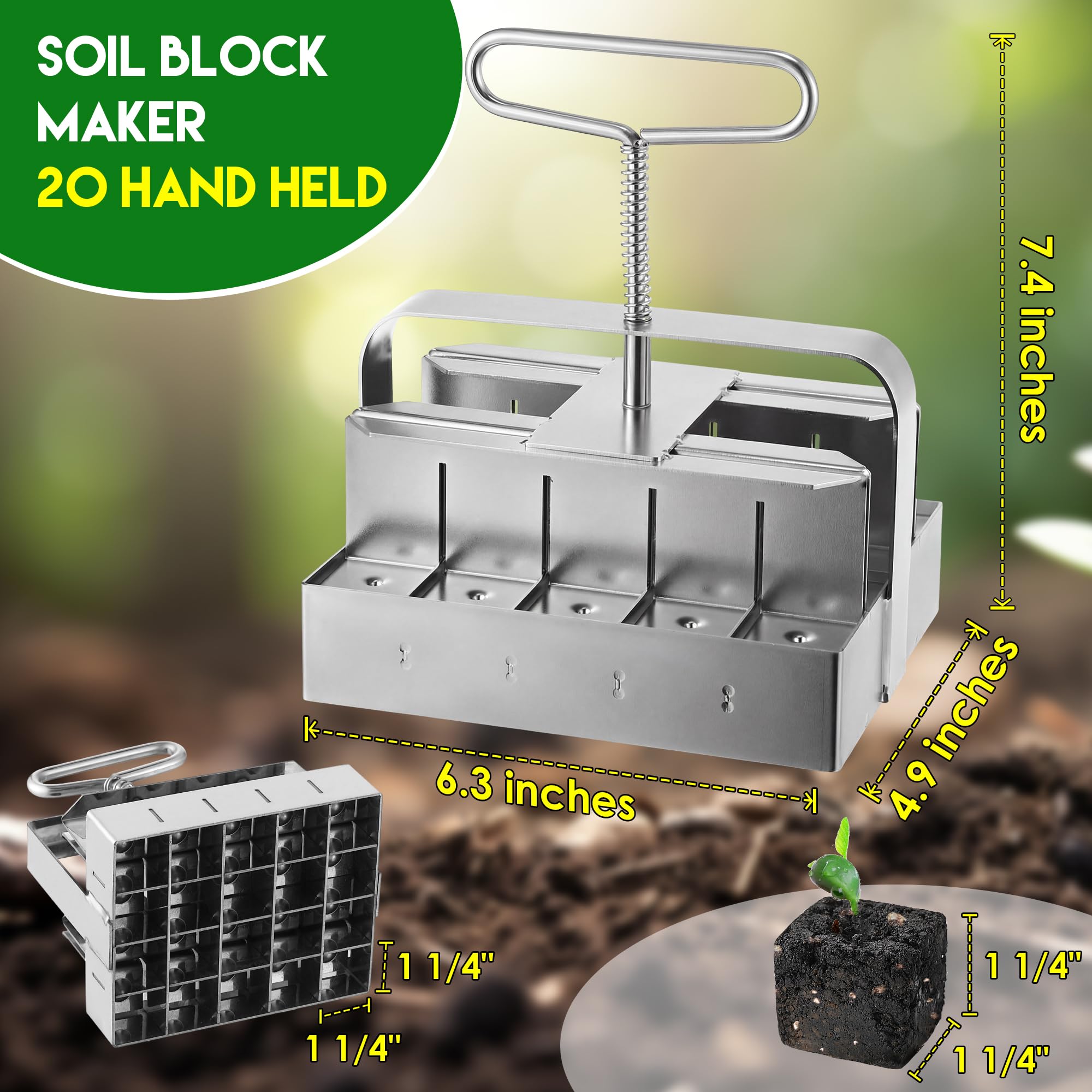 Dreyoo seed dispenser with five sizes controlling seed flow precisely