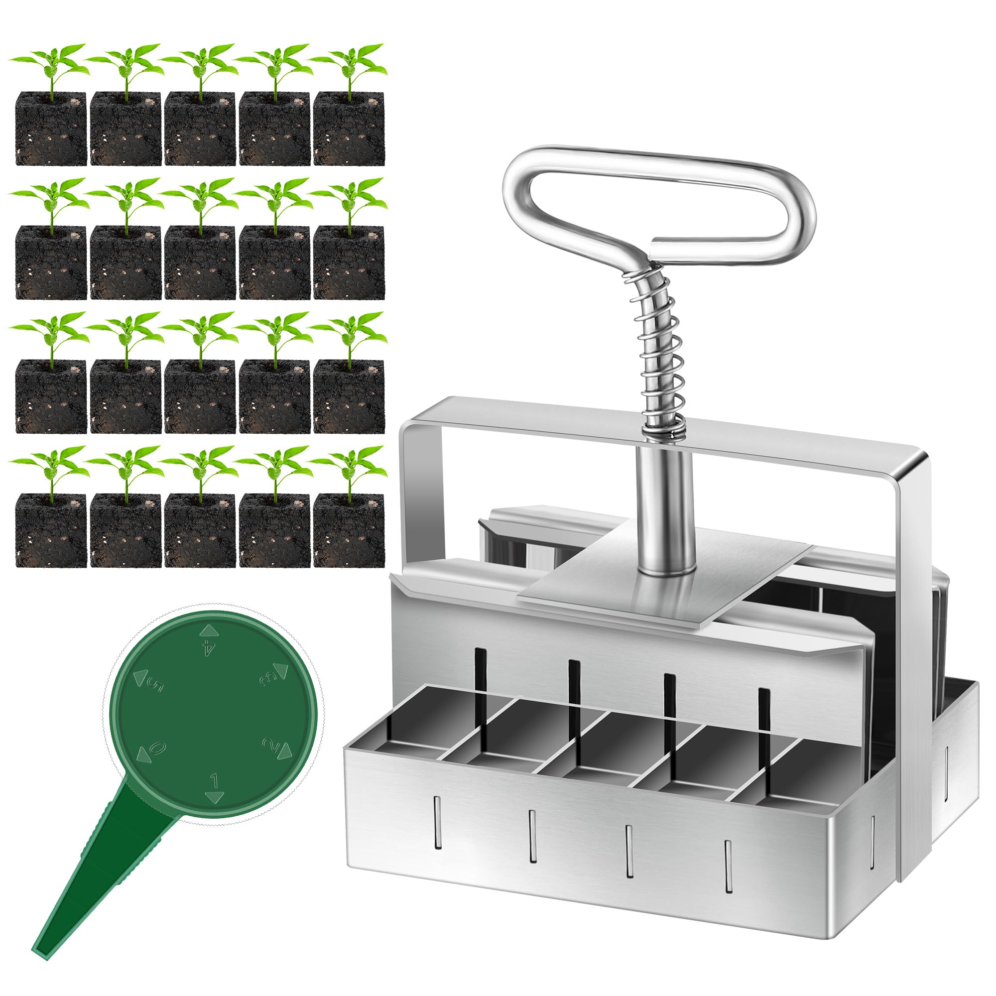 Dreyoo soil block maker handheld creates 20 seed blocks for germination