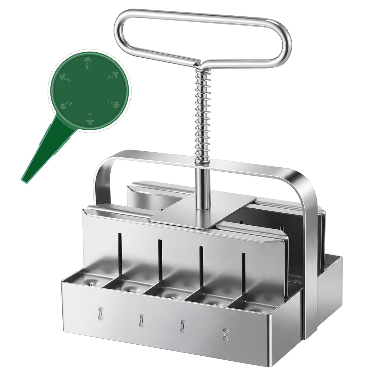 Dreyoo soil block maker handheld with 20 blocks for seed germination and transplanting.