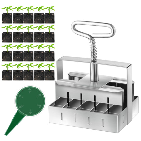 Dreyoo soil block maker handheld creates 20 seed blocks for germination