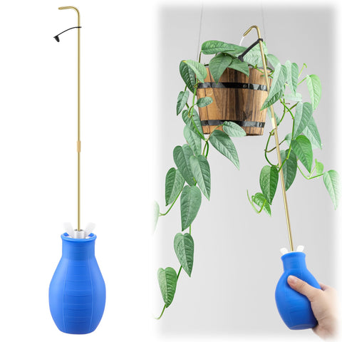 Dreyoo Squeeze Bottle with long blue 19-inch spout directs water precisely to roots