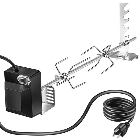 Dreyoo universal rotisserie motor for smooth 360° rotation and even cooking.