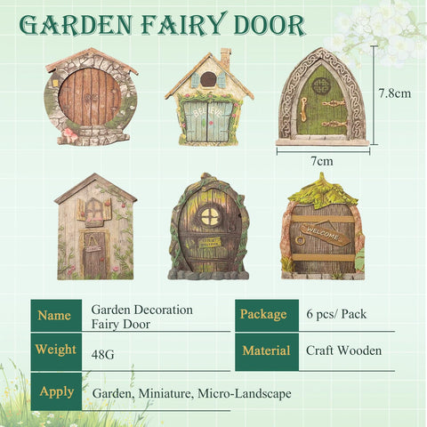 Drhomeam fairy door on fence adds rustic charm to your yard