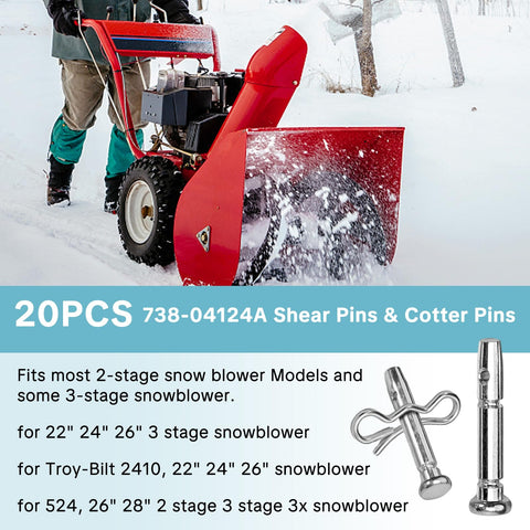 Drhomeam rust-proof pins protecting auger in harsh winter conditions.
