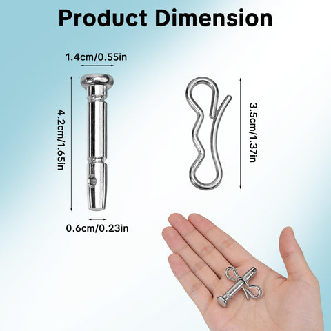 Drhomeam metal shear pins close-up, rust-proof construction for durability.