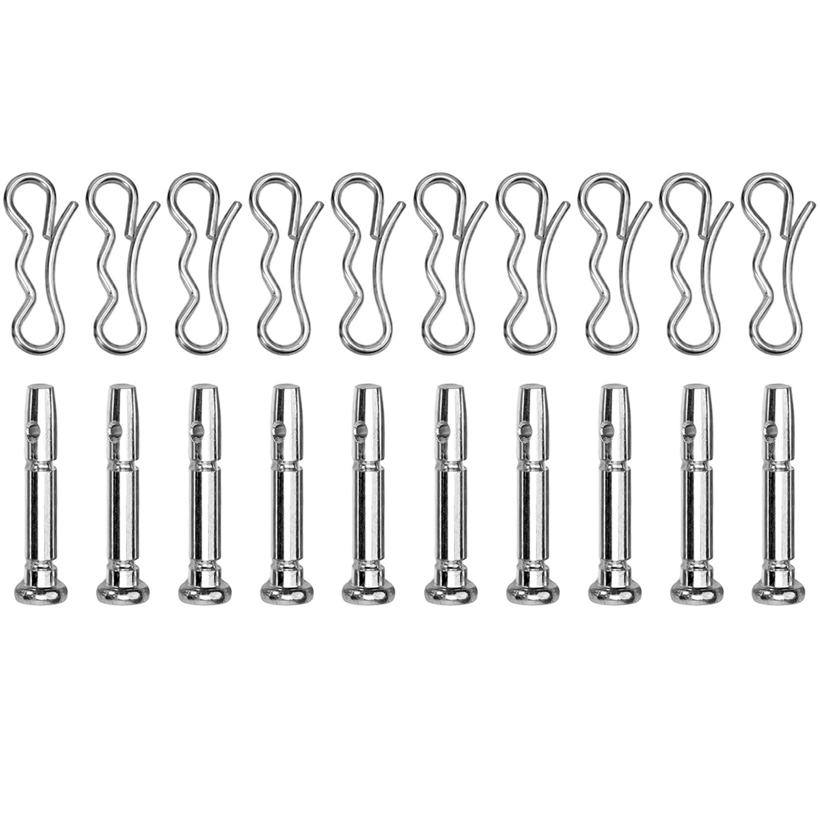 Drhomeam 20-pack snowblower shear pins and cotter pins, front package view for quick field fixes.