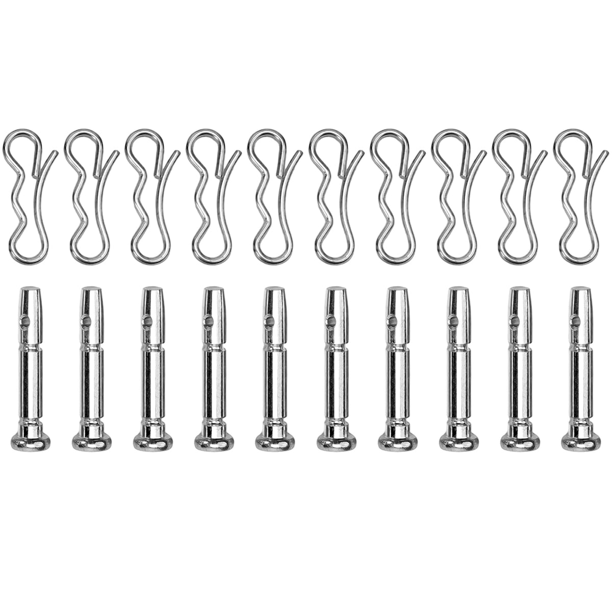 Drhomeam 20-pack snowblower shear pins and cotter pins, front package view for quick field fixes.