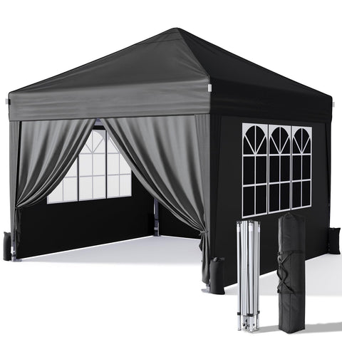 Driftalia 10x10 canopy front view ready for setup and shade