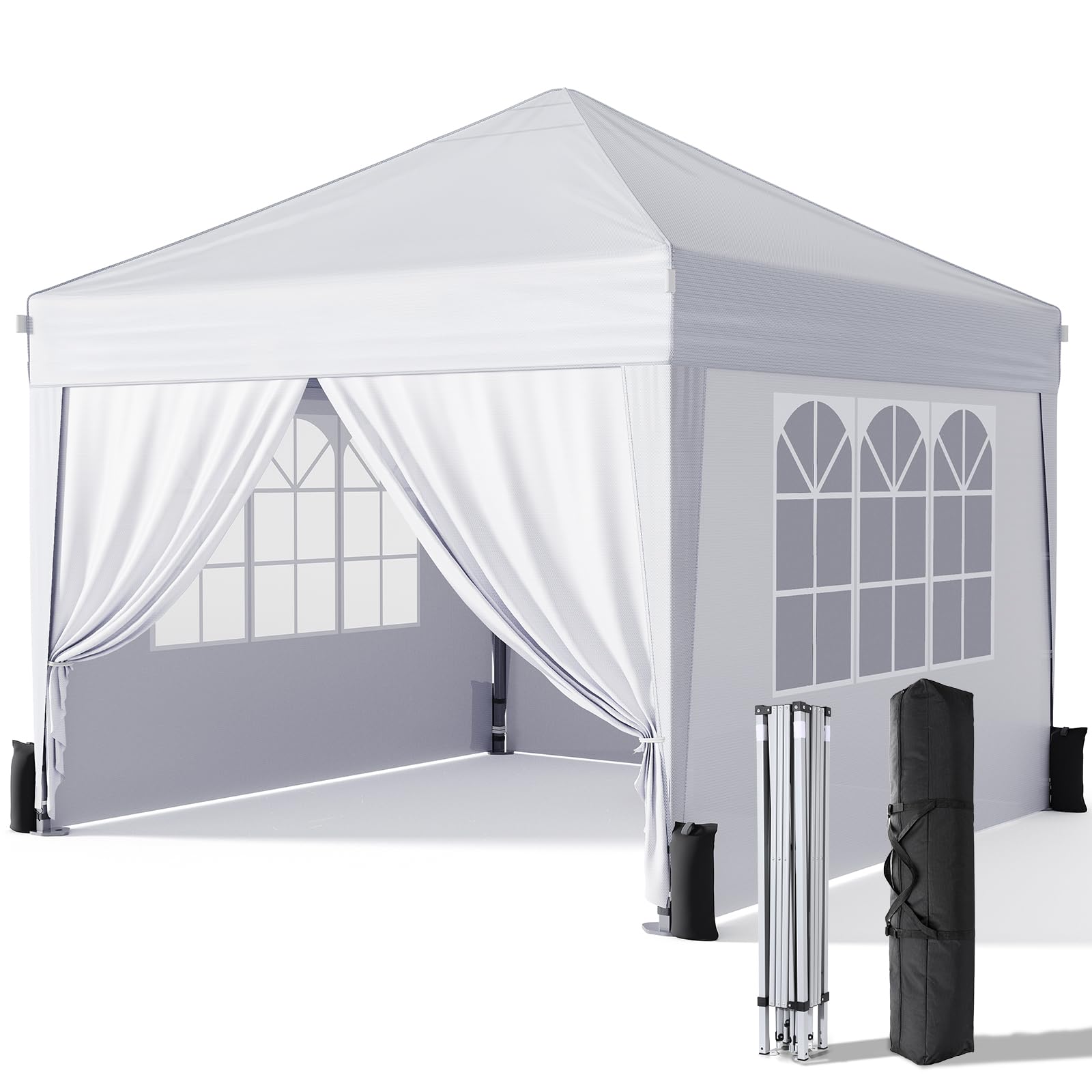 Driftalia 10x10 pop up canopy setup demonstrates rapid assembly for events.