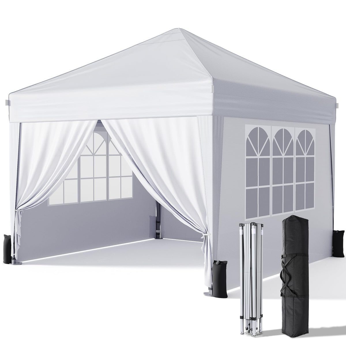 Driftalia 10x10 pop up canopy setup demonstrates rapid assembly for events.