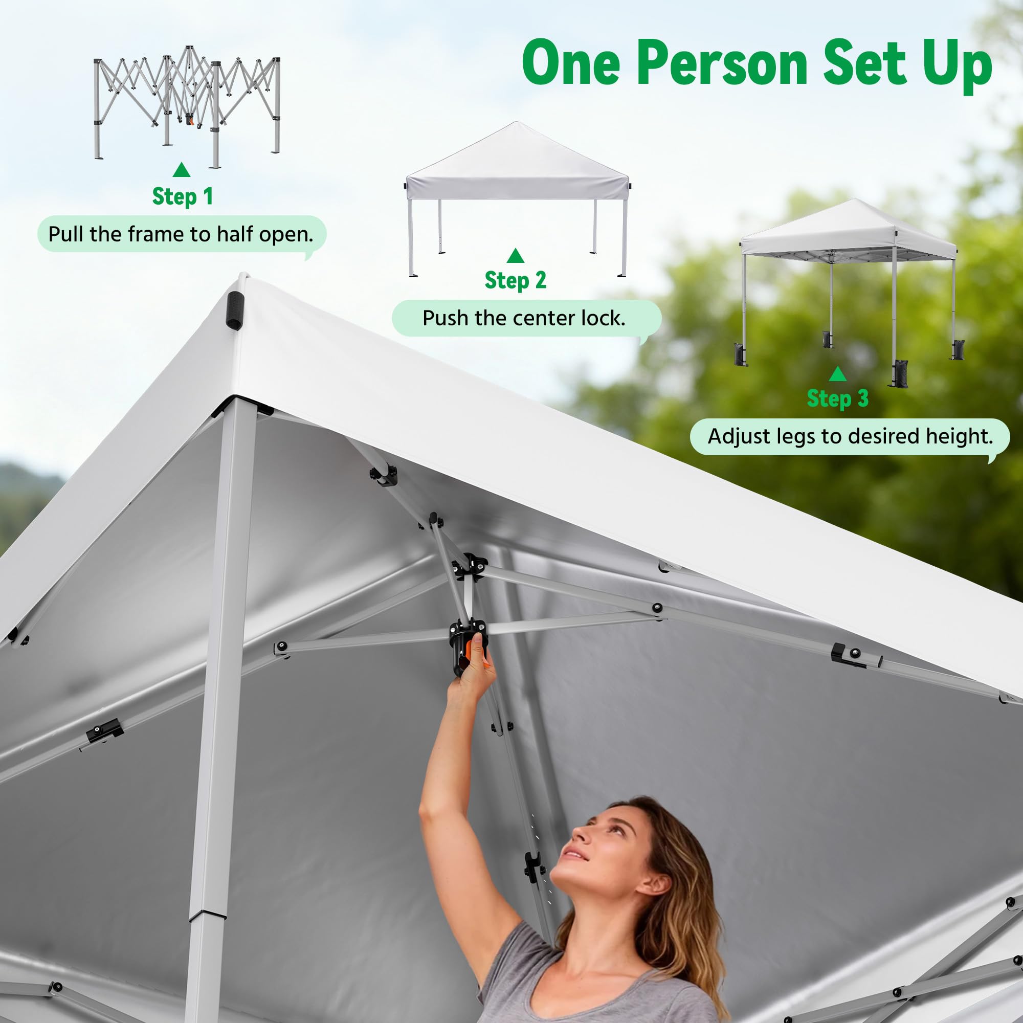 Driftalia 10x10 pop-up tent spacious shade for group outings