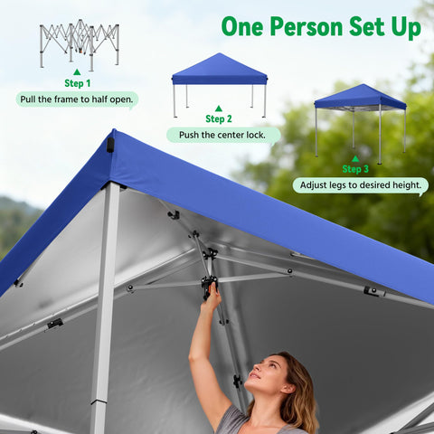 Driftalia canopy provides 100 sq ft shade for gatherings and picnics.