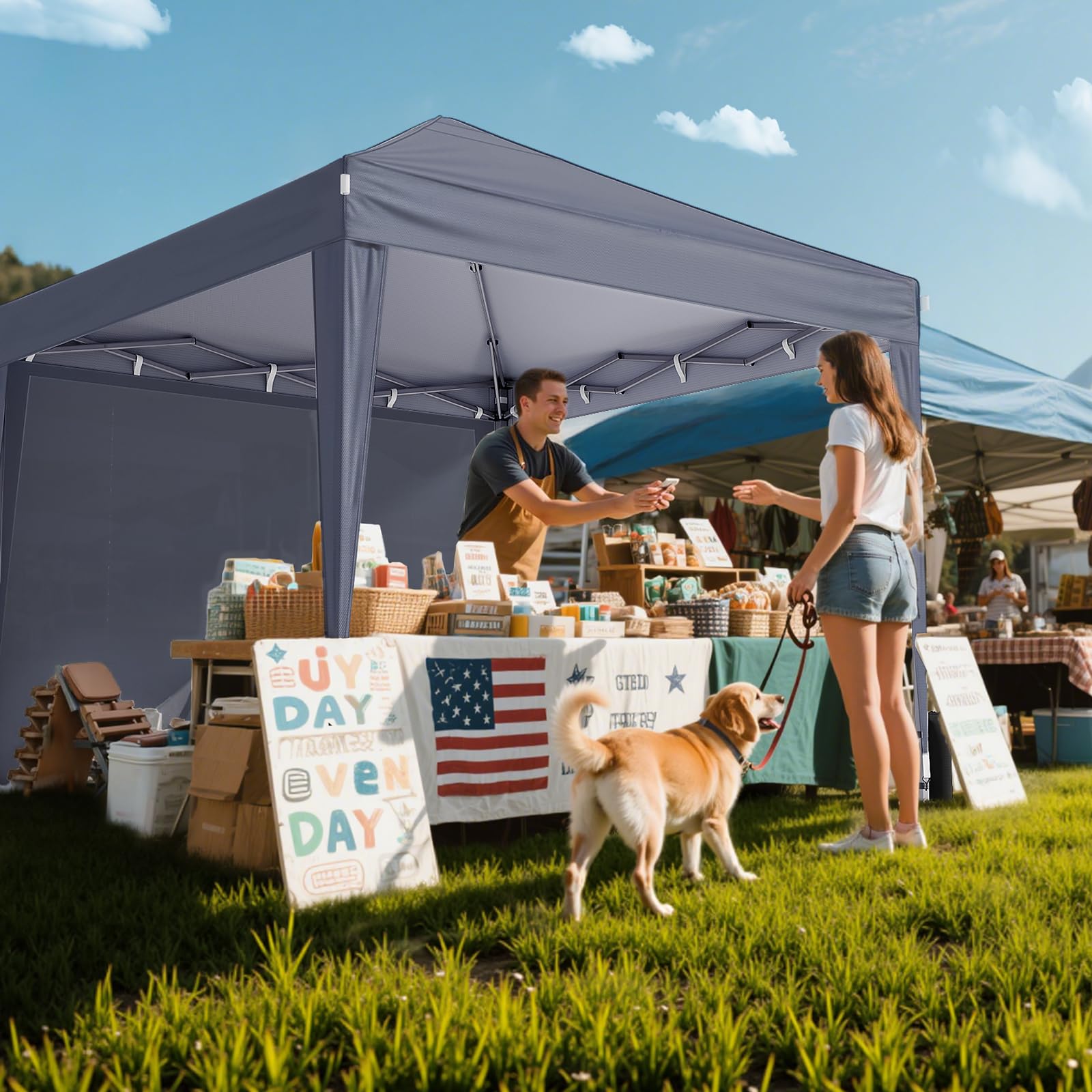 Driftalia outdoor-event-ready canopy, ideal for markets, parties, and camping