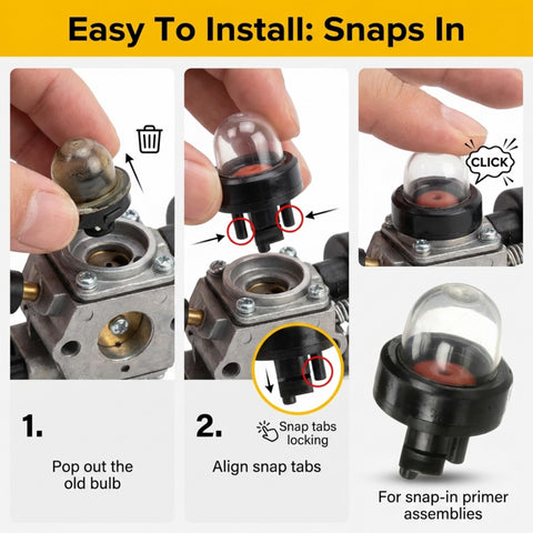 Drilax carburetor primer bulbs fit Ryobi, Poulan, Echo tools