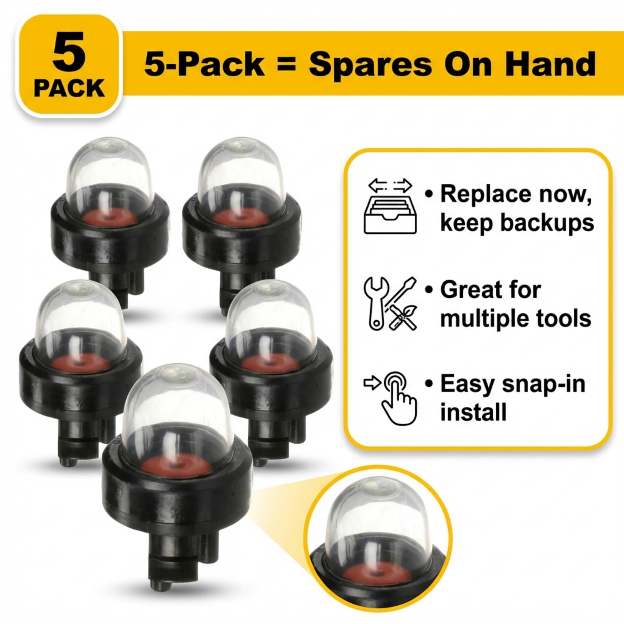 Drilax durable, fuel-resistant primer bulbs withstand harsh fuel environments