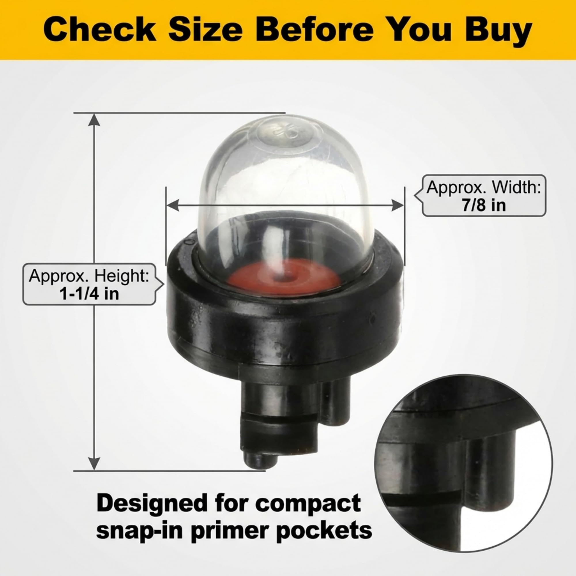Drilax WALBRO 188-512 replacement compatible primer bulbs