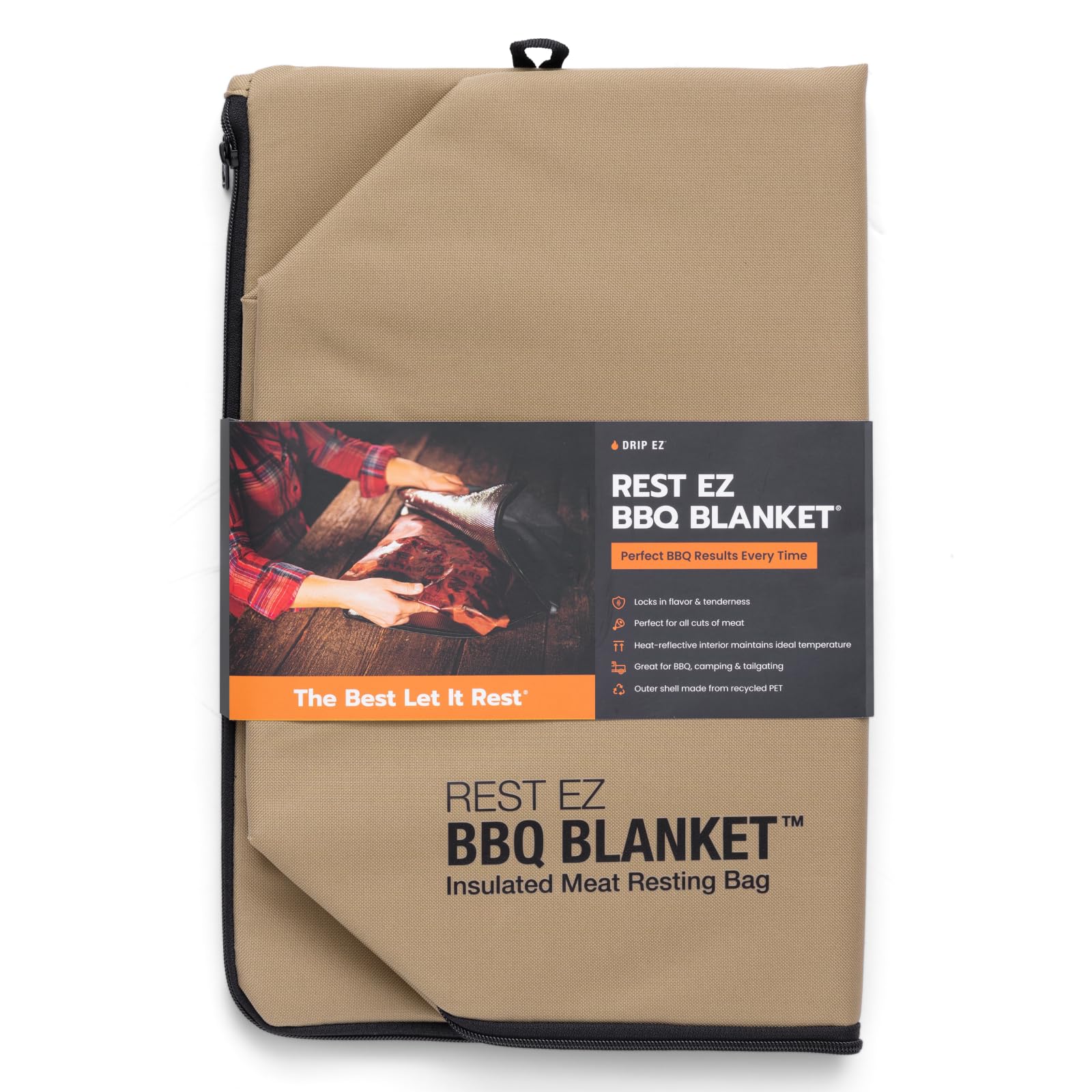 Drip EZ Rest EZ BBQ Blanket exterior in khaki, rugged and wipe-clean.