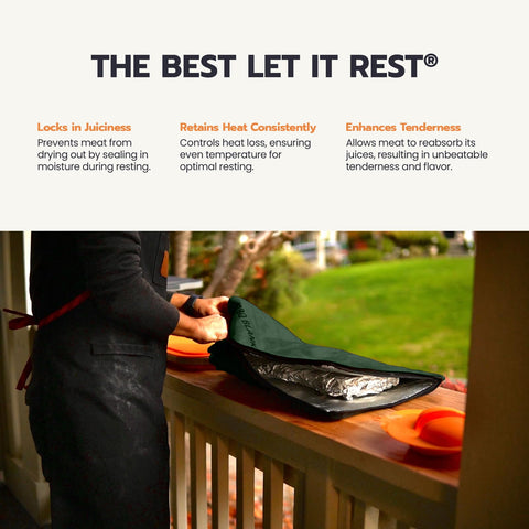 Drip EZ Rest EZ BBQ Blanket insulated bag preserves moisture during rest