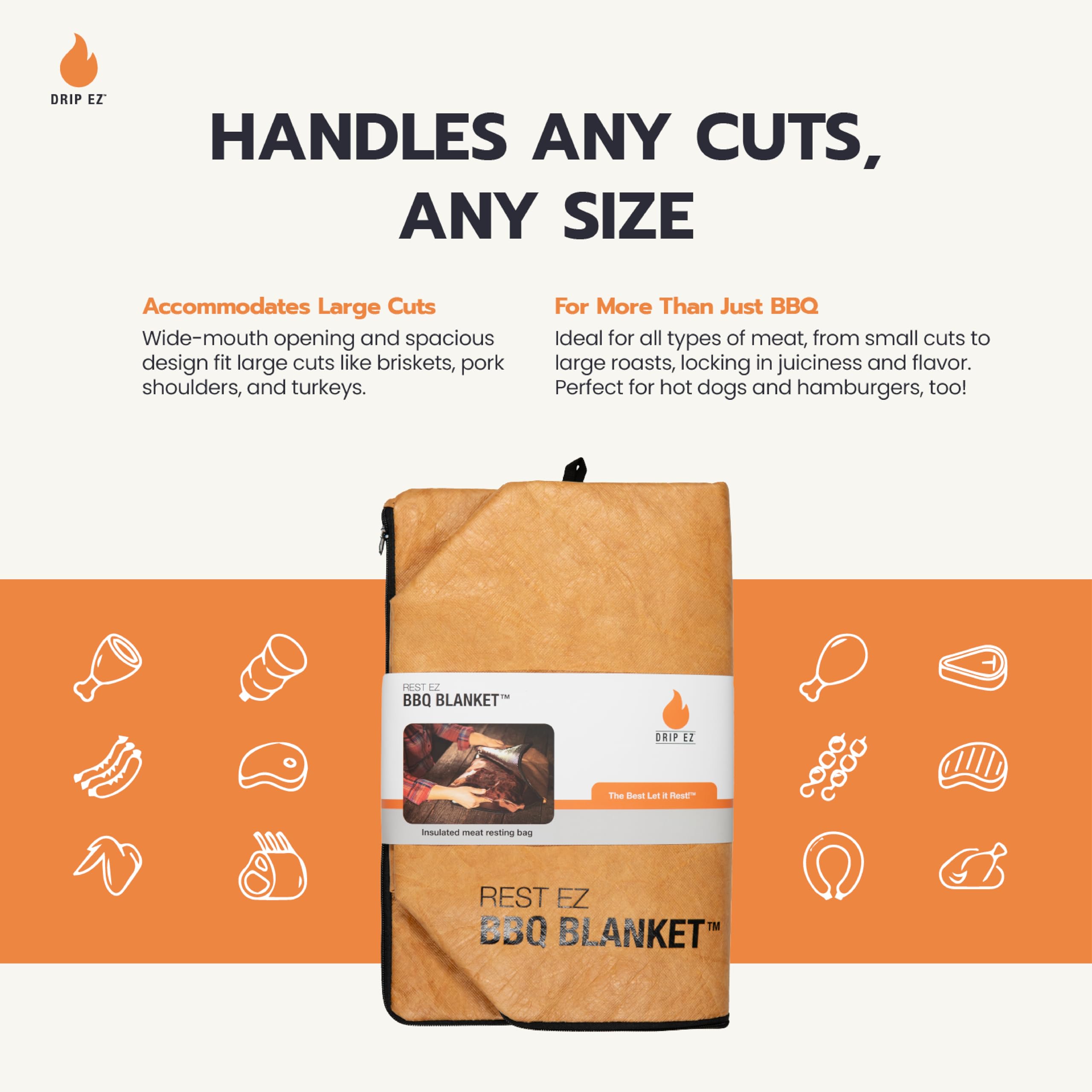 Drip EZ Rest EZ blanket in use, locking heat and moisture during rest.