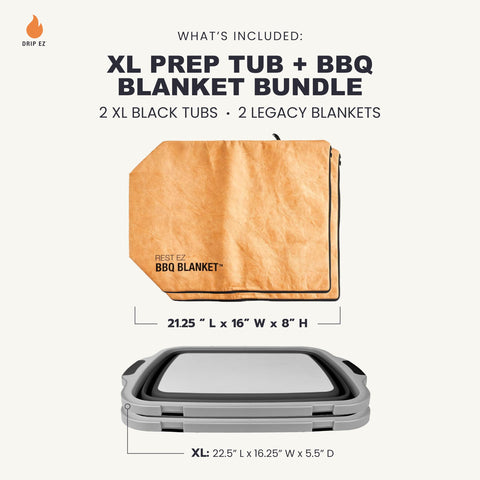 Drip EZ XL prep tub side view shows durable BPA-free construction.