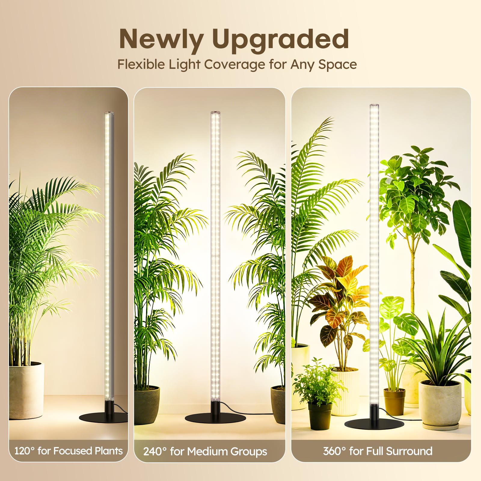 Dripiagarden dimmable brightness from 10% to 100% for seedlings or herbs.