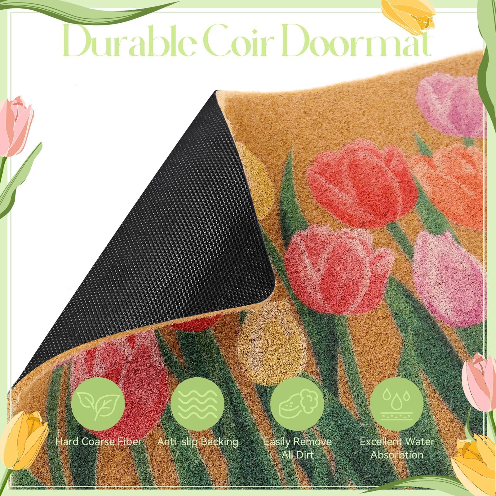 Dripykiaa easy-clean coir mat can be shaken or hose-cleaned.