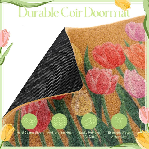 Dripykiaa easy-clean coir mat can be shaken or hose-cleaned.