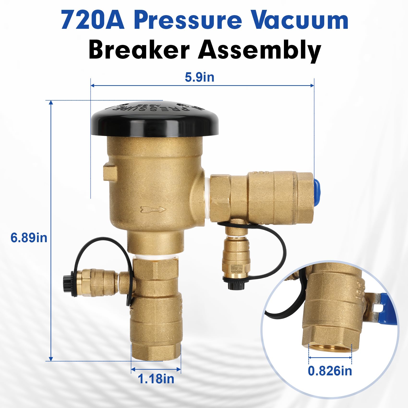 Drizzlen vacuum breaker senses pressure drop to prevent siphon
